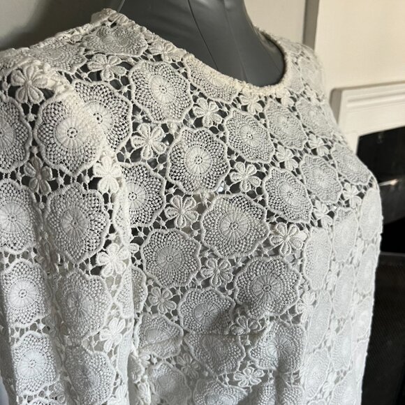 BODEN Floral Lace Top, NEVER WORN, white, Size 4 - Picture 6 of 13